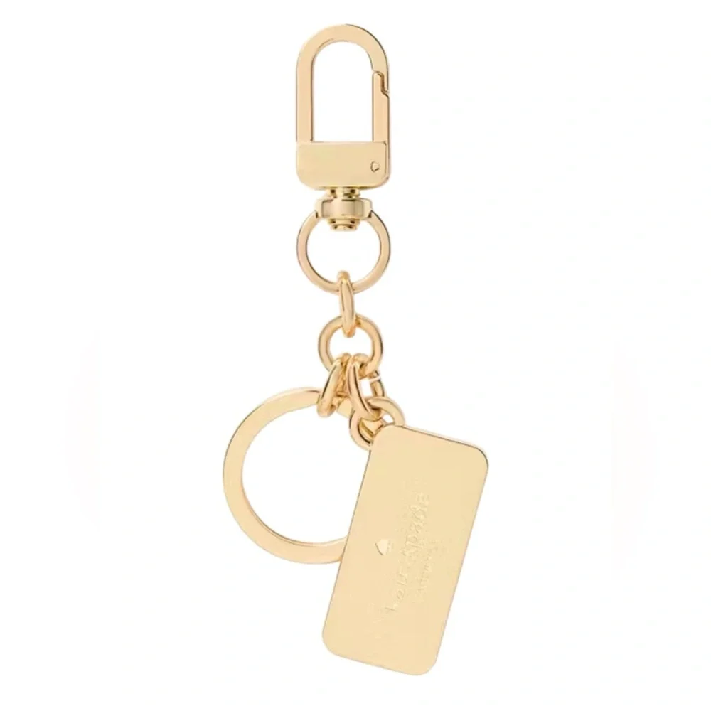 Kate Spade New Picture This Camera Bag Charm Keychain Gold with Green Enamel